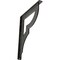 Ekena Millwork Bradford Wrought Iron Bracket, (Single center brace), Antiqued Silver 1 1/2"W x 12"D x 15"H BKTM01X12X15SBRASV - alternate 1